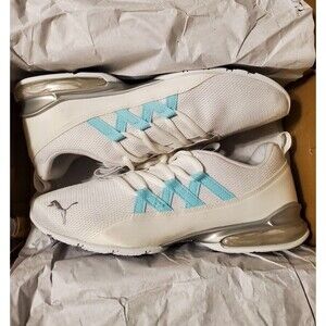 Puma Womens 8.5 Riaze Prowl White Gulf Stream Lace Up Athletic Shoes 190305-09